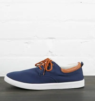 Stylish navy blue sneakers