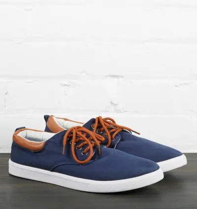 Stylish navy blue sneakers