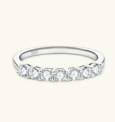 Moissanite 925 silver seven star ring