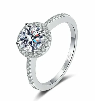 Moissanite 925 silver wedding Ring