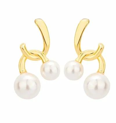 925 sterling silver pearl design earrings