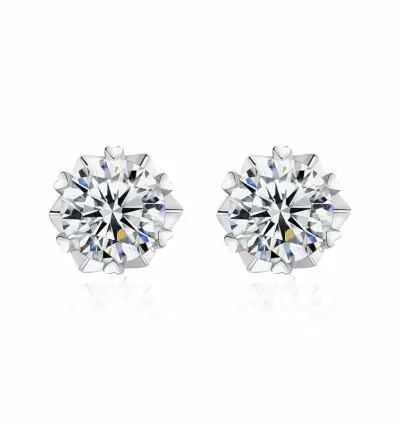 Moissanite snowflake earrings